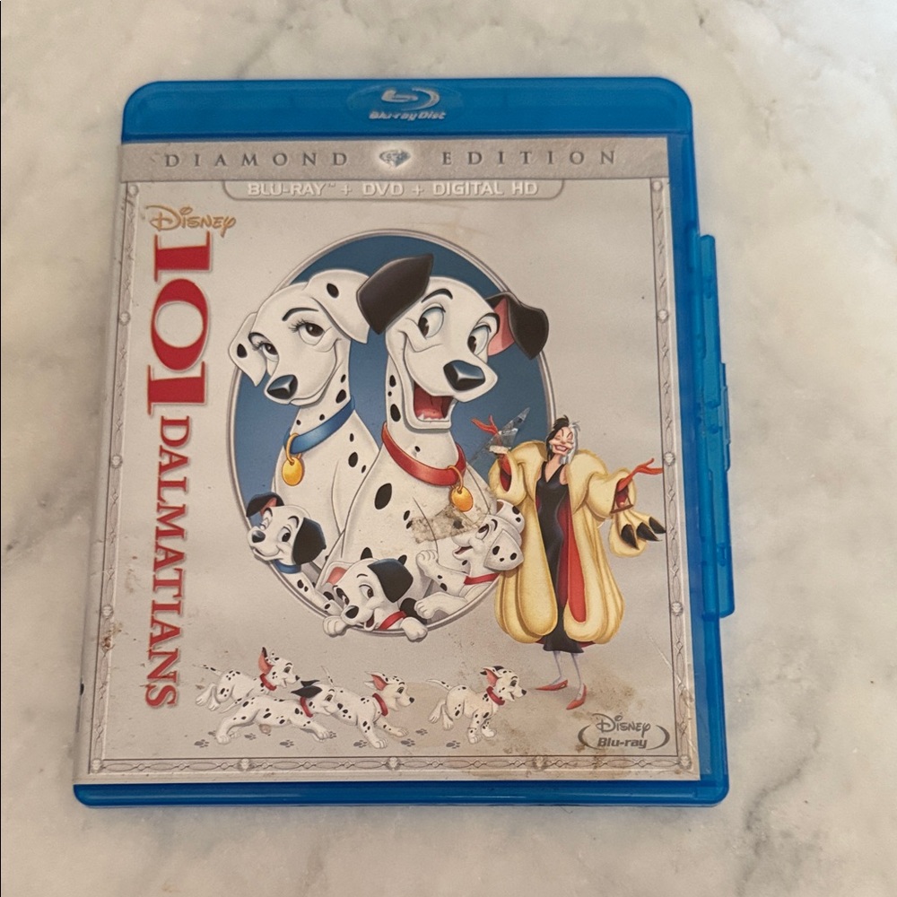 Disney 101 Dalmatians Blu-ray with Blue Case
